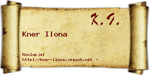 Kner Ilona névjegykártya