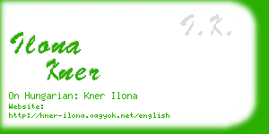 ilona kner business card